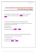 Health & Wellness Coaching Exam Test Prep 2025 &vert; Practice Q&A