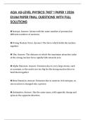 AQA AS-LEVEL PHYSICS 7407 1 PAPER 1 2026 EXAM PAPER FINAL QUESTIONS WITH FULL SOLUTIONS