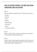 AQA AS PHYSICS PAPER 2 QP JUNE 2021 EXAM QUESTIONS AND SOLUTIONS