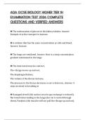 AQA GCSE BIOLOGY HIGHER TIER 1H EXAMINATION TEST 2026 COMPLETE QUESTIONS AND VERIFIED ANSWERS