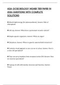 AQA GCSE BIOLOGY HIGHER TIER PAPER 1H 2026 QUESTIONS WITH COMPLETE SOLUTIONS