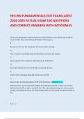 HESI RN Fundamentals Exit Exam Latest 2025-2026 &vert; 100 Actual Exam Questions & Correct Answers with Rationales &vert; Nursing Fundamentals