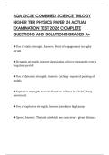 AQA GCSE COMBINED SCIENCE TRILOGY HIGHER TIER CHEMISTRY PAPER 2H 2021 ACTUAL EXAM SCRIPT WITH SOLUTIONS