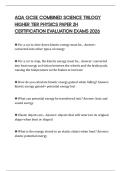 AQA GCSE COMBINED SCIENCE TRILOGY HIGHER TIER CHEMISTRY PAPER 2H 2021 ACTUAL EXAM SCRIPT WITH SOLUTIONS