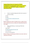 National Board Inservice Inspector &lpar;NB-IS&rpar; Certification Exam Questions And Correct Answers &lpar;Verified&rpar; Latest 2026&sol;2027 Update &vert; Graded A&plus; &vert; Guaranteed Pass&excl;&excl;