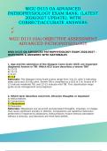WGU D115 OA ADVANCED PATHOPHYSIOLOGY EXAM BANK&colon; &lpar;LATEST 2026&sol;2027 UPDATE&rpar;&comma; WITH CORRECT&sol;ACCURATE ANSWERS 