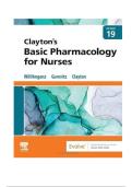 Test Bank for Basic Pharmacology for Nurses 19th Edition &ndash; Clayton & Willihnganz