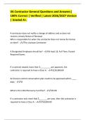 VA Contractor General Exam Questions and Answers&vert; 100&percnt; Correct &vert; Verified &vert; Latest 2026&sol;2027 Version &vert; Graded A&plus;&period;