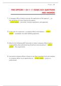 Fire Officer I Chapters 1-11 Exam - Questions and Answers &vert; Verified