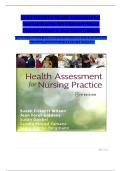 COMPLETE TEST BANK FOR Health Assessment for Nursing Practice 8th Edition by Susan Fickertt Wilson PhD RN Jean Foret Giddens PhD RN FAAN