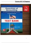 Essentials of Accounting for Governmental and Not-for-Profit Organizations &ndash; 15th Edition &ndash; Test Bank