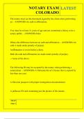 NOTARY EXAM COLORADO QUESTIONS AND ANSWERS 2026
