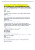 WELLCARE ACT MASTERY COMPREHENSIVE EXAM UPDATED QUESTIONS AND ANSWERS GUARANTEE A&plus;