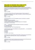 WELLCARE ACT MASTERY FINAL EXAM ACTUAL QUESTIONS AND ANSWERS GUARANTEE A&plus;
