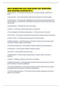 DECA MARKETING 2026 CORE EXAM TEST QUESTIONS AND ANSWERS GUARANTEE A&plus;