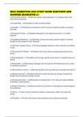 DECA MARKETING 2026 STUDY GUIDE QUESTIONS AND ANSWERS GUARANTEE A&plus;