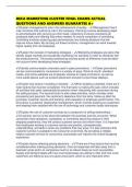 DECA MARKETING CLUSTER FINAL EXAMS ACTUAL QUESTIONS AND ANSWERS GUARANTEE A&plus;