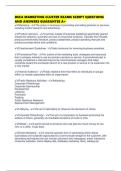 DECA MARKETING CLUSTER EXAMS SCRIPT QUESTIONS AND ANSWERS GUARANTEE A&plus;