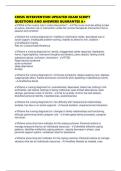 CRISIS INTERVENTION UPDATED EXAM SCRIPT QUESTIONS AND ANSWERS GUARANTEE A&plus;