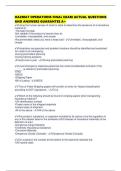 HAZMAT OPERATIONS FINAL EXAM ACTUAL QUESTIONS AND ANSWERS GUARANTEE A&plus;