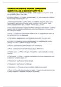HAZMAT OPERATIONS UPDATED EXAM SCRIPT QUESTIONS AND ANSWERS GUARANTEE A&plus;