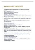 DMI &plus; AMA Pro Certification Questions And Answers With Verified Study Solutions Rated A&plus;