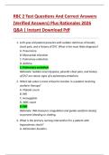 RBC 2 Test Questions And Correct Answers  &lpar;Verified Answers&rpar; Plus Rationales 2026  Q&A &vert; Instant Download Pdf 