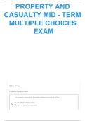Property and Casualty Mid-Term Multiple Choice Exam Questions Answers PDF Download &vert; Insurance Licensing Practice Test Review &vert; P&C Study Guide 2025&sol; 2026