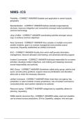 NIMS ICS Exam Study Guide with Practice Questions and Answers