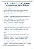 LOMA 281 Module 1 Study Questions and Answers 2023-2024 Top-Rated&period;