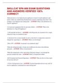 SKILLCAT EPA 608 EXAM QUESTIONS  AND ANSWERS VERIFIED 100&percnt;  CORRECT 