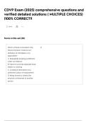 CDVP Exam &lpar;2025&rpar; comprehensive questions and verified detailed solutions &lpar; MULTIPLE CHOICES&rpar; &vert;100&percnt; CORRECT&excl;&excl;