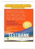 TEST BANK&colon; MEDICAL-SURGICAL NURSING&colon; CONCEPTS FOR  CLINICAL JUDGMENT AND COLLABORATIVE CARE 11TH EDITION  BY DONNA D&period; IGNATAVICIUS &vert;ALL CHAPTERS &vert; ANSWERS WITH  RATIONALES NEWEST VERSION