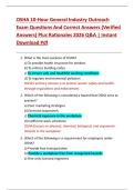 OSHA 10-Hour General Industry Outreach  Exam Questions And Correct Answers &lpar;Verified  Answers&rpar; Plus Rationales 2026 Q&A &vert; Instant  Download Pdf 