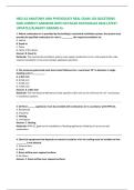HESI A2 ANATOMY AND PHYSIOLOGY REAL EXAM 150 QUESTIONS  AND CORRECT ANSWERS WITH DETAILED RATIONALES 2026 LATEST  UPDATE&sol;&sol;ALREADY GRADED A&plus;
