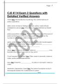 CJE 4114 Exam 2 Questions with  Detailed Verified Answers 