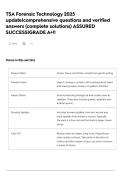 TSA Forensic Technology 2025 update&vert;comprehensive questions and verified answers &lpar;complete solutions&rpar; ASSURED SUCCESS&vert;GRADE A&plus;&excl;&excl;