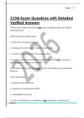 CLTM Exam Questions with Detailed  Verified Answers