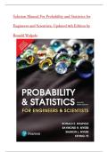 Solution Manual For Probability and Statistics for Engineers and Scientists&comma; Updated 9th Edition by Ronald Walpole