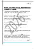 CLTM exam Questions with Detailed  Verified Answers