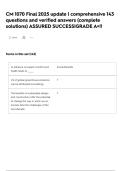 CM 1070 Final 2025 update&vert;comprehensive 143 questions and verified answers &lpar;complete solutions&rpar; ASSURED SUCCESS&vert;GRADE A&plus;&excl;&excl;