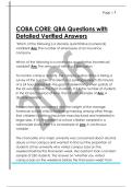 COBA CORE&colon; QBA Questions with  Detailed Verified Answers