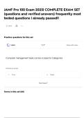 JAMF Pro 100 Exam 2025&vert; COMPLETE EXAM SET &lpar;questions and verified answers&rpar; frequently most tested questions &vert; already passed&excl;&excl;