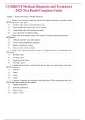 CURRENT Medical Diagnosis & Treatment 2023 Test Bank & Complete Study Guide