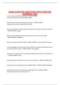 ECBA CHAPTER QUESTIONS WITH VERIFIED ANSWERS