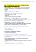 BIO 141 LATEST 2026 CORE EXAM TEST QUESTIONS AND ANSWERS GUARANTEE A&plus;