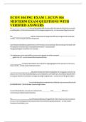 ECON 104 PSU EXAM 1&comma; ECON 104 MIDTERM EXAM QUESTIONS WITH VERIFIED ANSWERS&period;