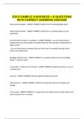 EDCO SAMPLE A BUSINESS EXAM WITH ALL ANSWERS