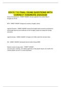 EDCO 715 FINAL EXAM QUESTIONS WITH CORRECT ANSWERS 