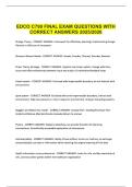 EDCO C790 FINAL EXAM QUESTIONS WITH CORRECT ANSWERS 